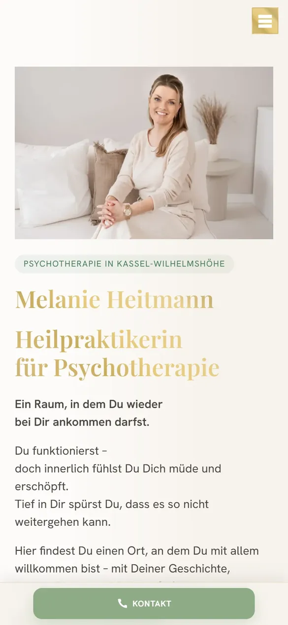 Startseite von Melanie Heitmann auf dem Handy