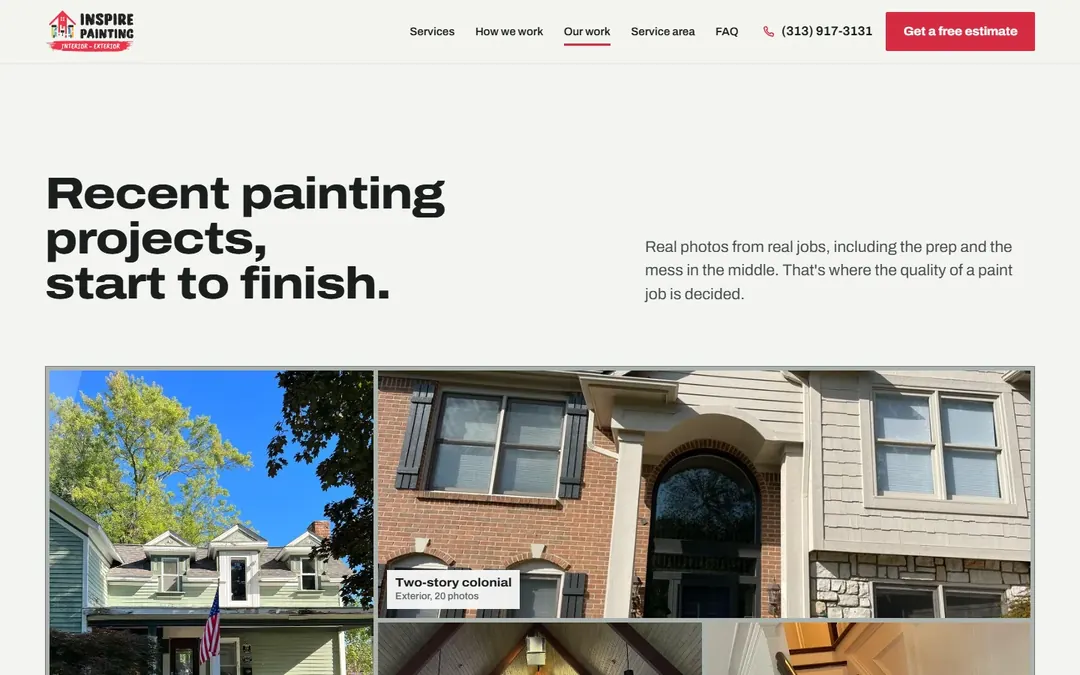 INSPIRE Painting: Aktuelle Projekte mit großen Fotos gestrichener Häuser