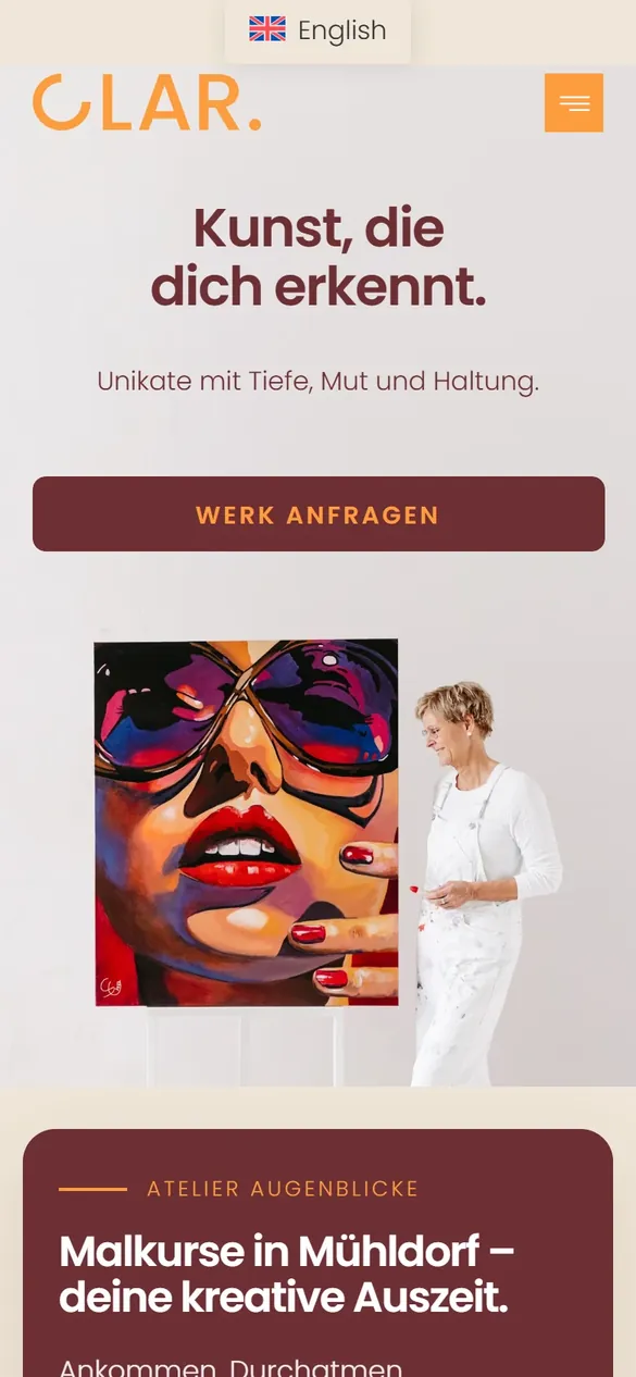 Startseite von Silke von Clarmann auf dem Handy